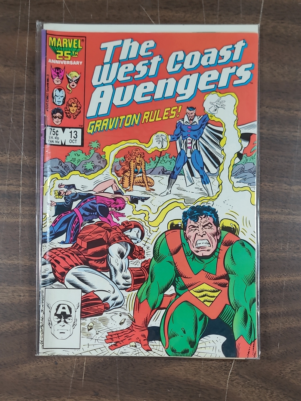Marvel The West Coast Avengers Comic Book #13 October 1986 Bagged